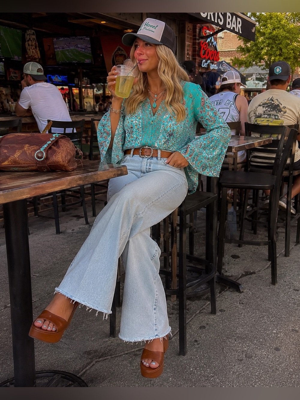 BCBGeneration High Ride Wise Leg Jeans Fray Hem